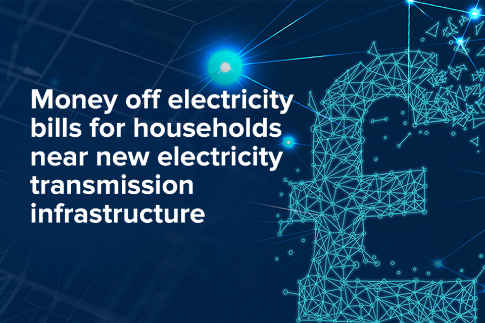 Households near new pylons to save hundreds on energy bills